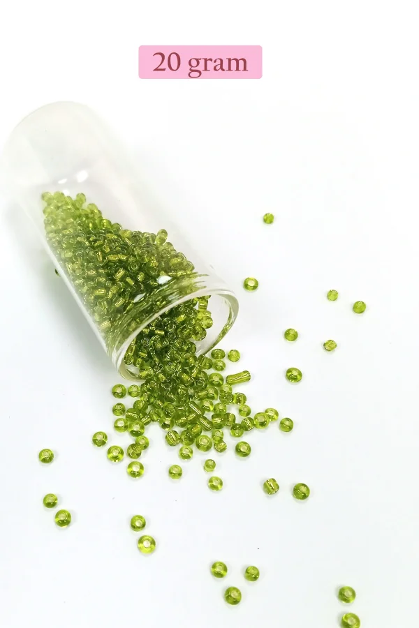 Dökme Cam Kum Boncuk (8/0) 3 mm - 4 Renk - Toplam 80 Gram - BNC422