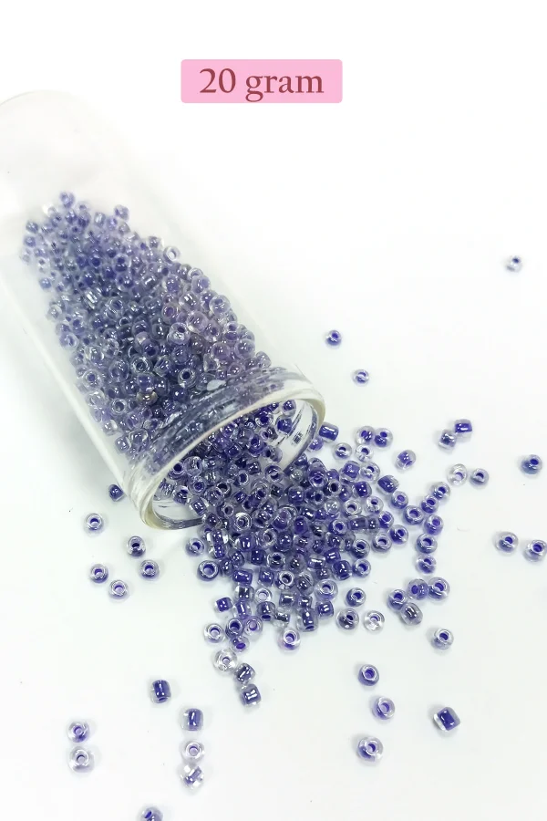 Dökme Cam Kum Boncuk (8/0) 3 mm - 4 Renk - Toplam 80 Gram - BNC425