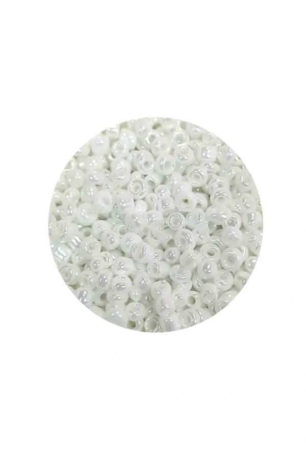 Dökme Cam Kum Boncuk (8/0) 3 mm - 60 Gram - Parlak Beyaz - BNC194