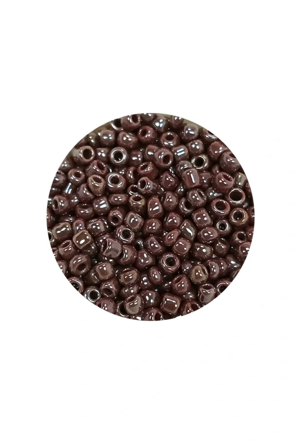 Dökme Cam Kum Boncuk (8/0) 3 mm - 60 Gram - Parlak Koyu Kestane - BNC209