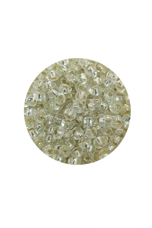 Dökme Cam Kum Boncuk (8/0) 3 mm - 60 Gram - Şeffaf Beyaz - BNC197