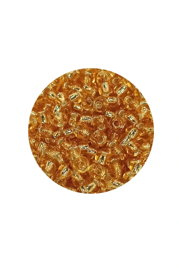 Dökme Cam Kum Boncuk (8/0) 3 mm - 60 Gram - Şeffaf Koyu Sarı - BNC217