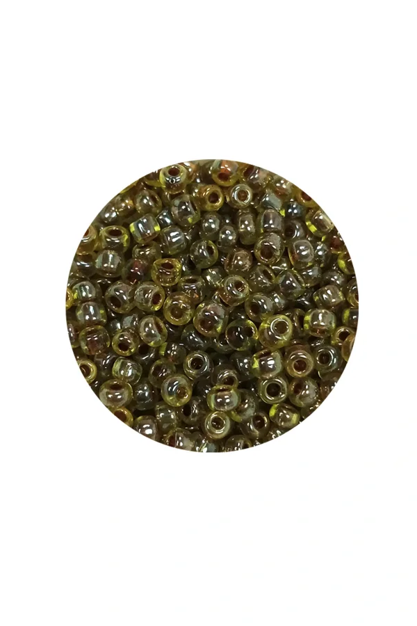 Dökme Cam Kum Boncuk (8/0) 3 mm - 60 Gram - Yeşil Siyah - BNC223