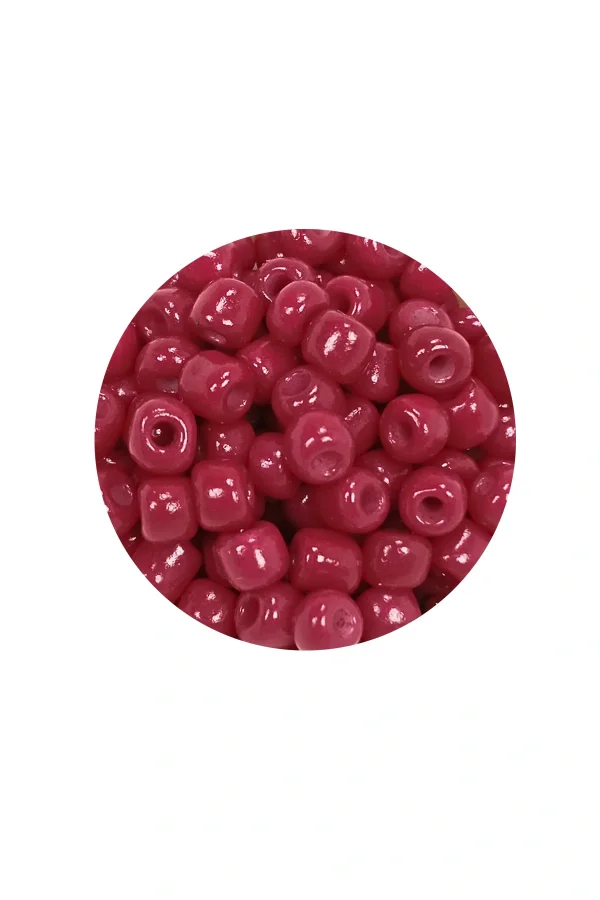 Dökme Cam Kum Boncuk Büyük Boy (6/0) 4 mm - 20 Gram - Bordo - BNC097