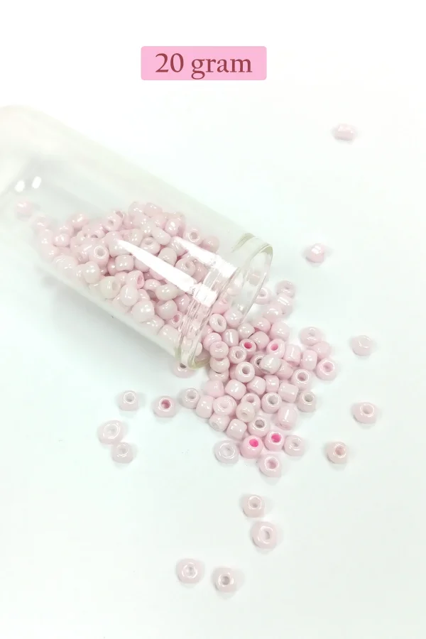 Dökme Cam Kum Boncuk Büyük Boy (6/0) 4 mm - 4 Renk - Toplam 80 Gram - BNC408