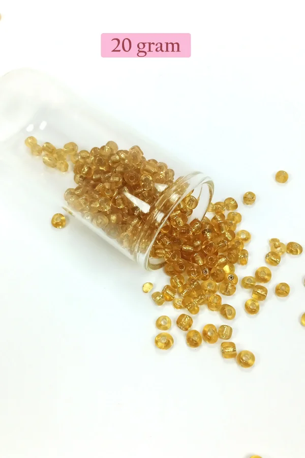 Dökme Cam Kum Boncuk Büyük Boy (6/0) 4 mm - 4 Renk - Toplam 80 Gram - BNC410