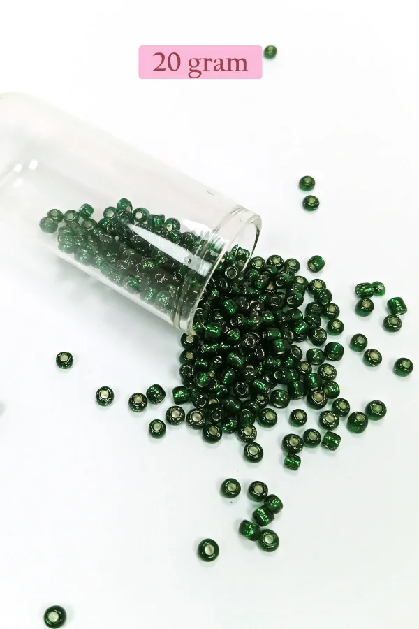 Dökme Cam Kum Boncuk Büyük Boy (6/0) 4 mm - 4 Renk - Toplam 80 Gram - BNC414