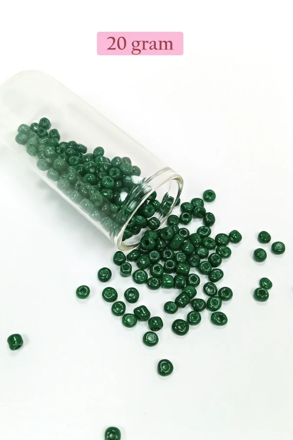 Dökme Cam Kum Boncuk Büyük Boy (6/0) 4 mm - 4 Renk - Toplam 80 Gram - BNC415