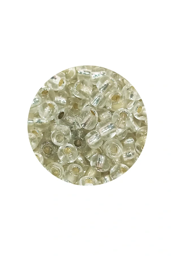 Dökme Cam Kum Boncuk Büyük Boy (6/0) 4 mm - 60 Gram - Şeffaf - BNC122