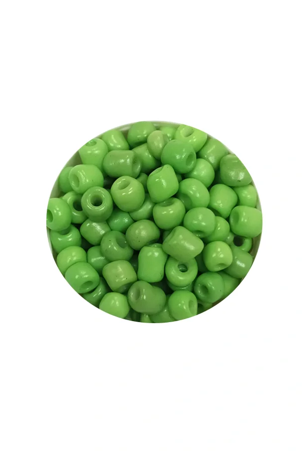 Dökme Cam Kum Boncuk Büyük Boy (6/0) 4 mm - 60 Gram - Yeşil - BNC108