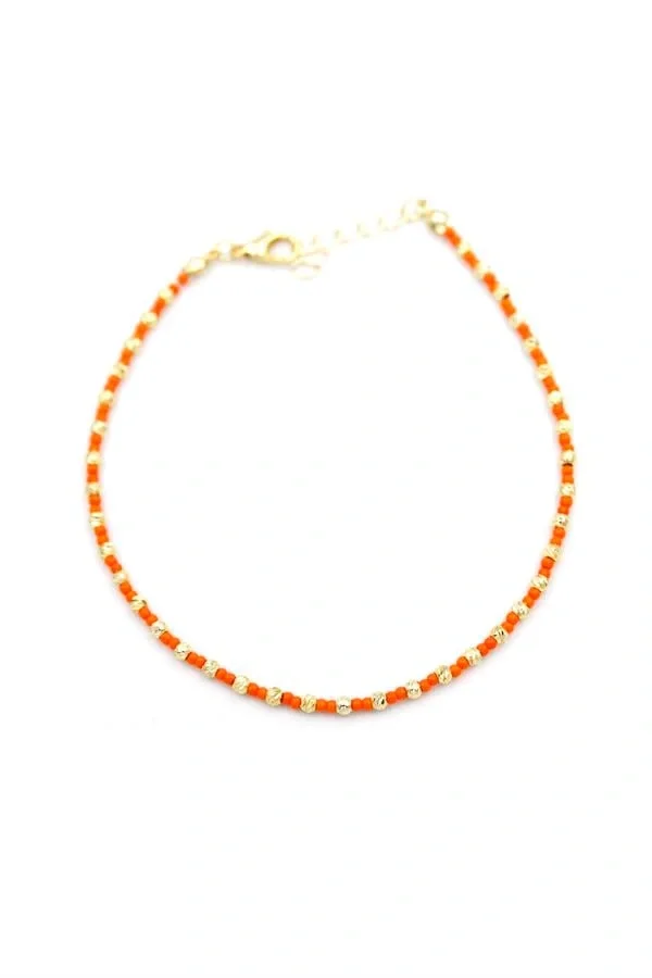 Dorika Boncuk Halhal - Turuncu