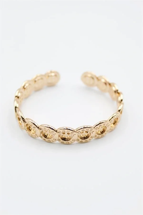 Düğme Bilezik - Altın