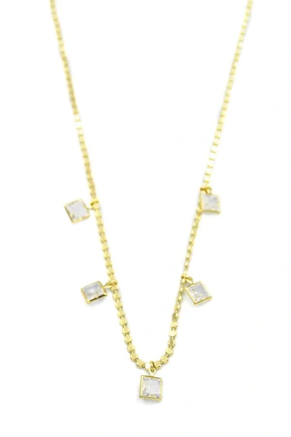 Ezme Zincir Charm Kolye - Altın