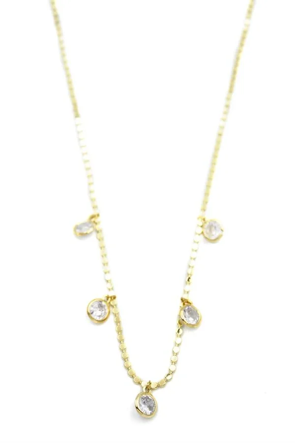 Ezme Zincir Charm Kolye - Altın