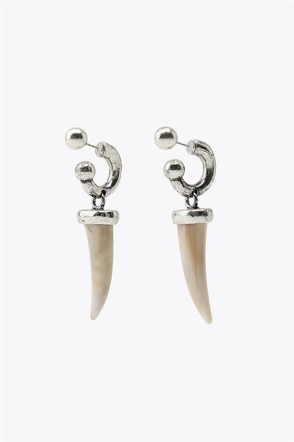 Fildişi Küpe - Gümüş