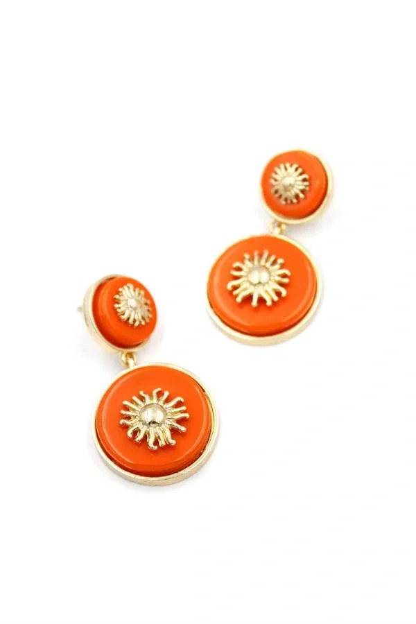 Güneş Küpe - Turuncu