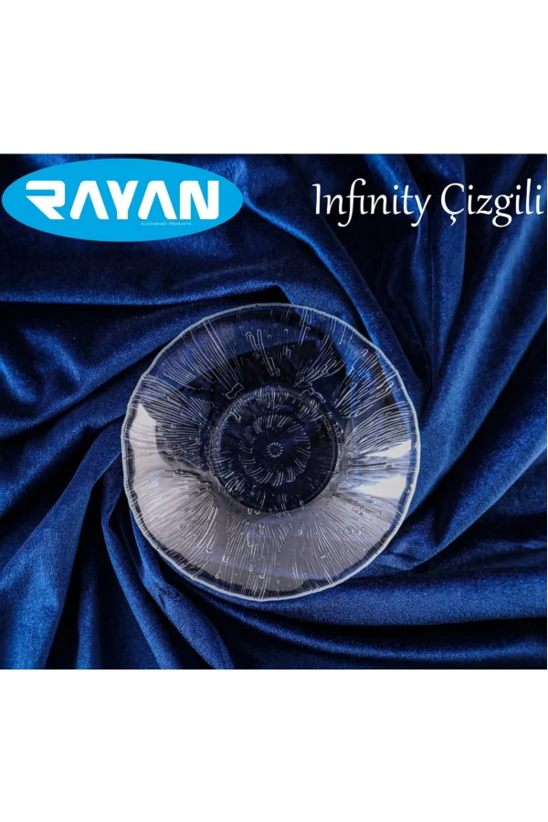 Güneş Yıldız Gül Model 6lı Cam Tabak Royaleks-G-403