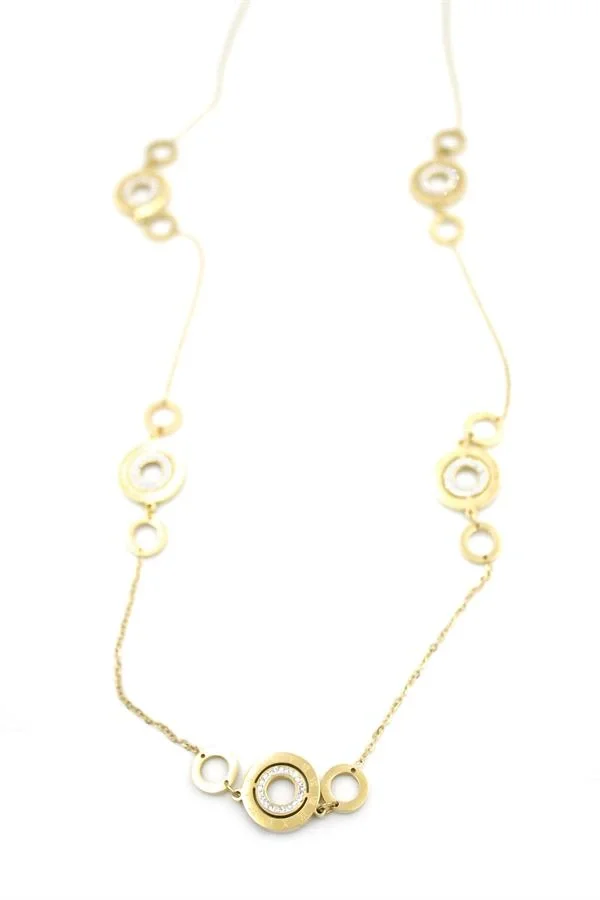 Halka Kolye - 90 cm - Altın