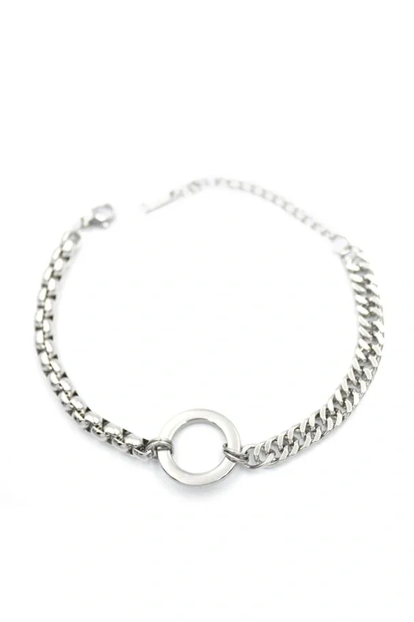Halka Zincirli Bileklik - Gümüş