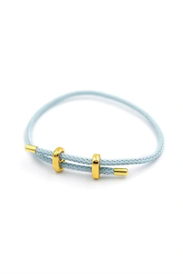 Hasır Bileklik - Açık Mavi