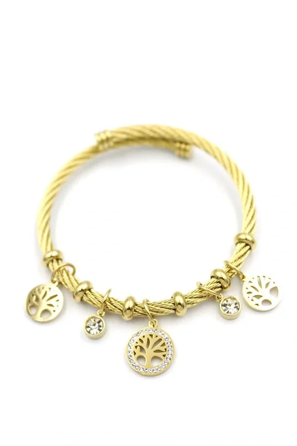 Hayat Ağacı Charm Bilezik - Altın