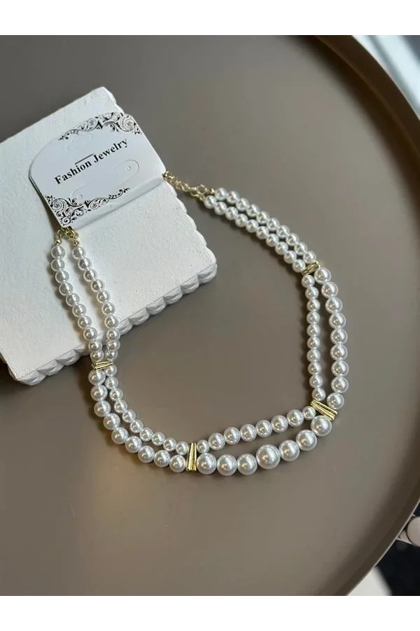 İnci Kolye - Altın