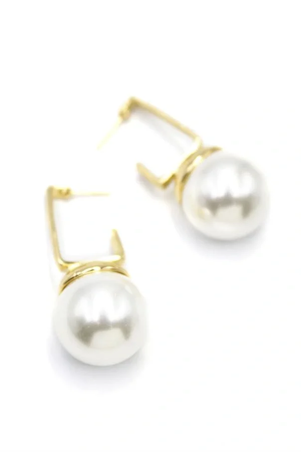 İnci Küpe - Altın