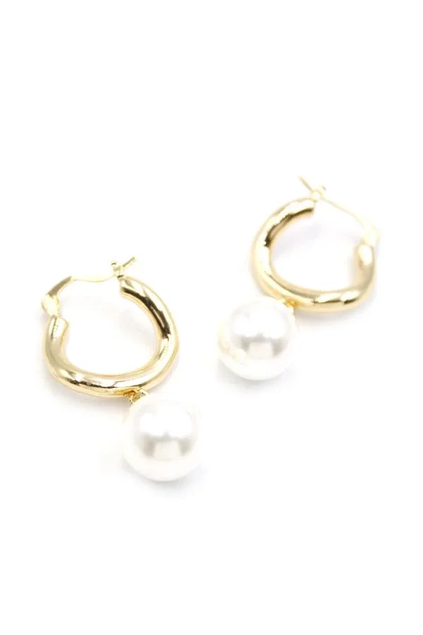 İnci Küpe - Altın