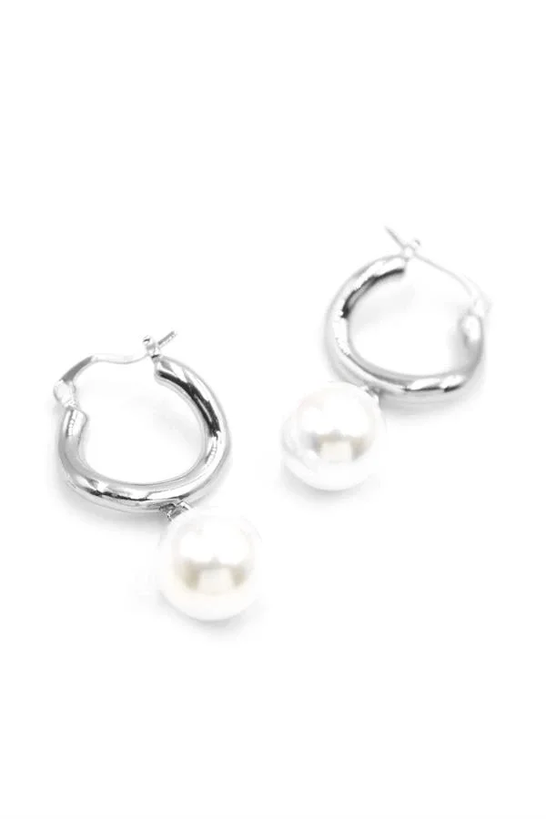 İnci Küpe - Gümüş