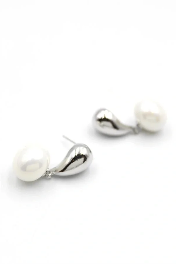 İncili Küpe - Gümüş