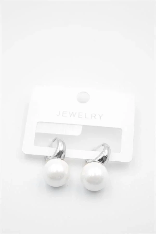 İncili Küpe - Gümüş