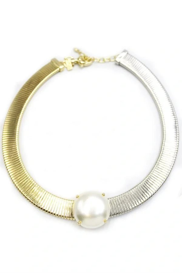 İncili Tasma Kolye - ÇOK RENKLİ