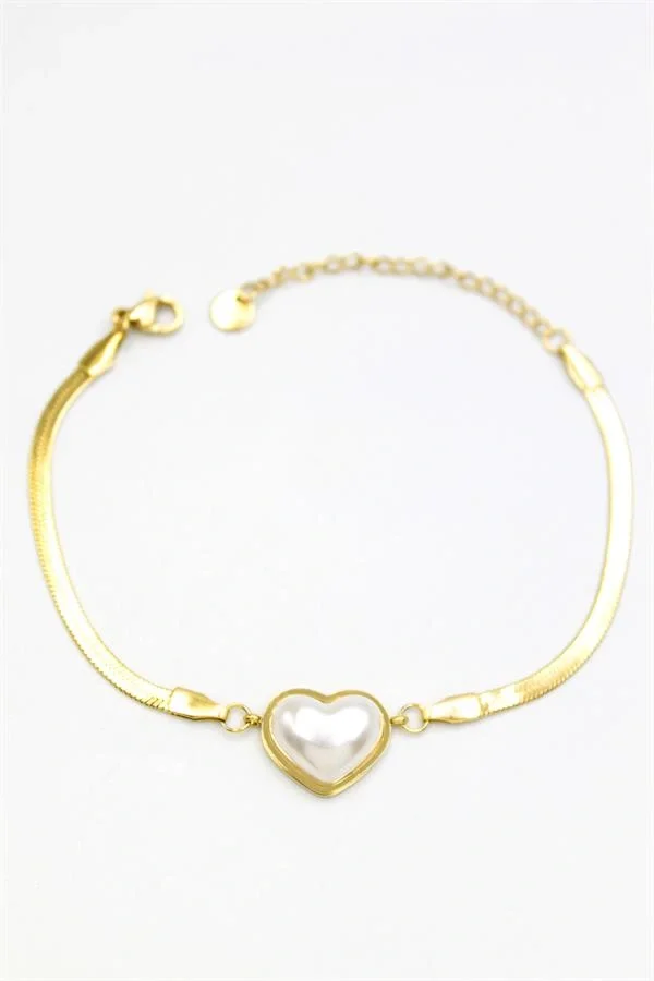Kalp Bileklik - Altın
