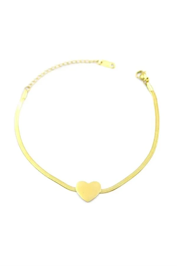 Kalp Bileklik - Altın