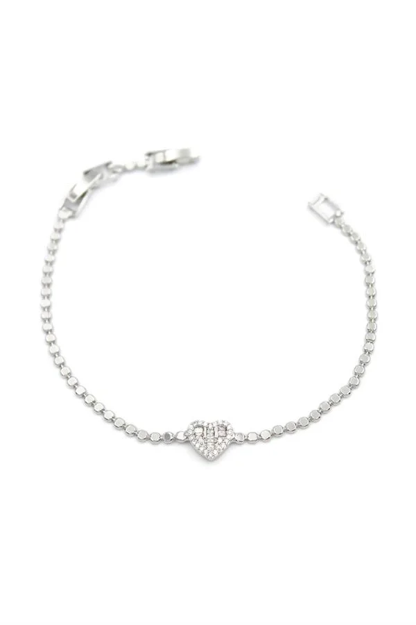 Kalp Bileklik - Gümüş