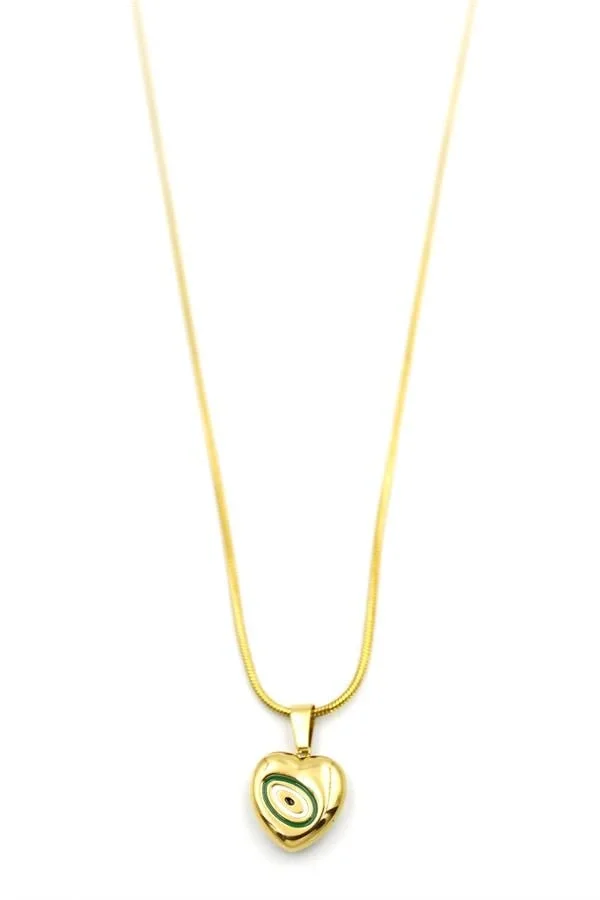 Kalp Kolye - 60 cm - Altın