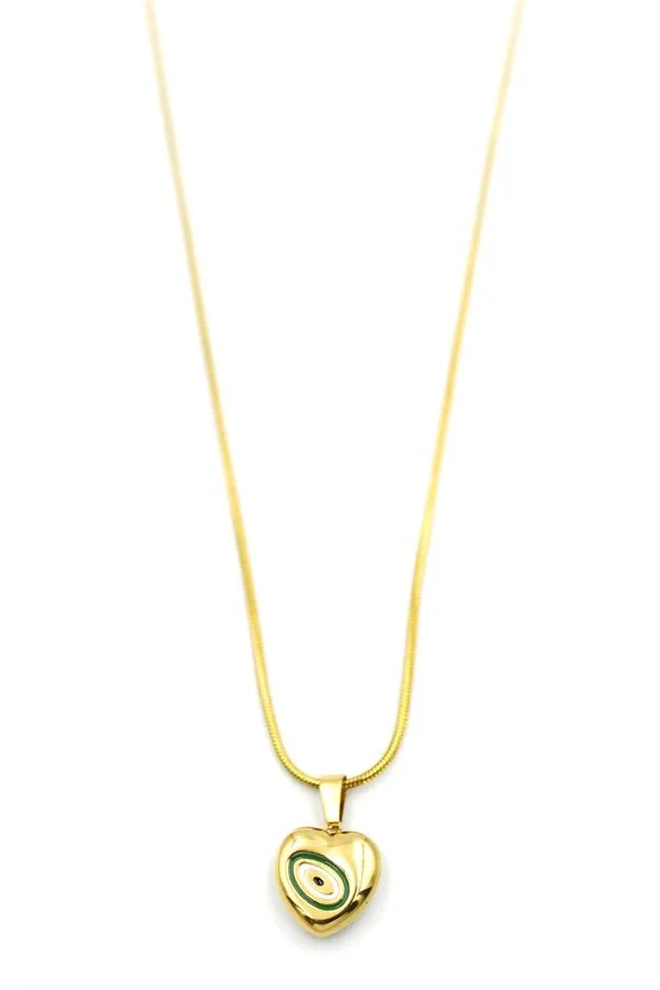 Kalp Kolye - 60 cm - Altın