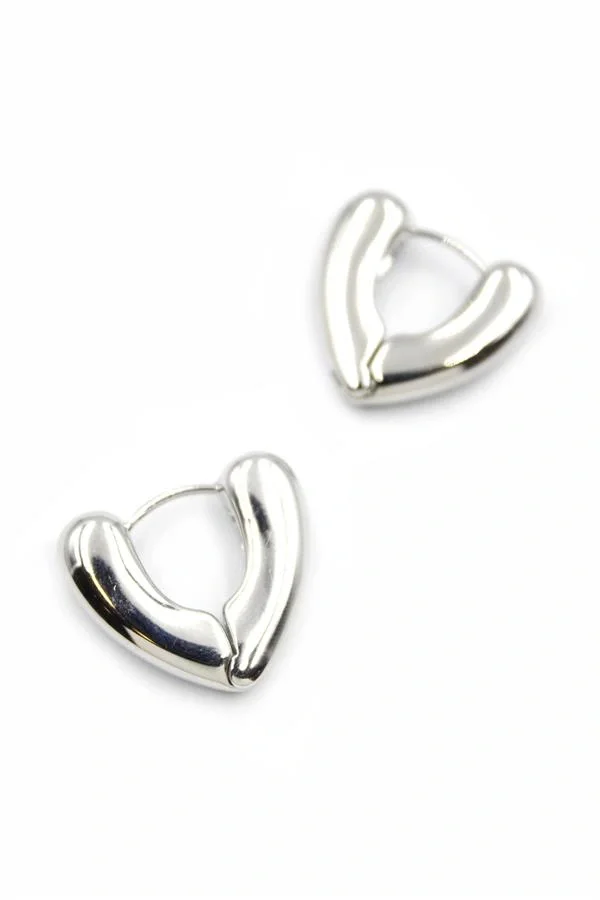 Kalp Küpe - Gümüş