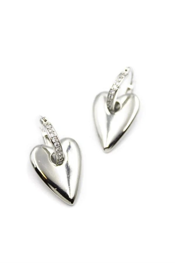 Kalp Küpe - Gümüş