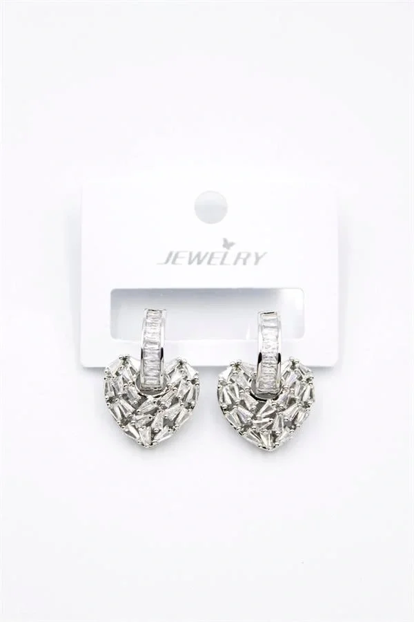 Kalp Küpe - Gümüş