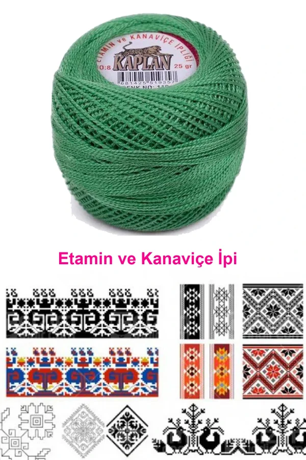 Kaplan Etamin Ve Kanaviçe İpi 8 No Kod/Renk: 110 - Royaleks