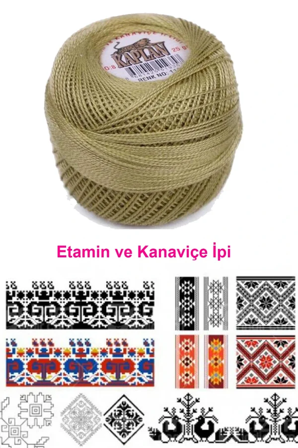 Kaplan Etamin Ve Kanaviçe İpi 8 No Kod/Renk: 118 - Royaleks