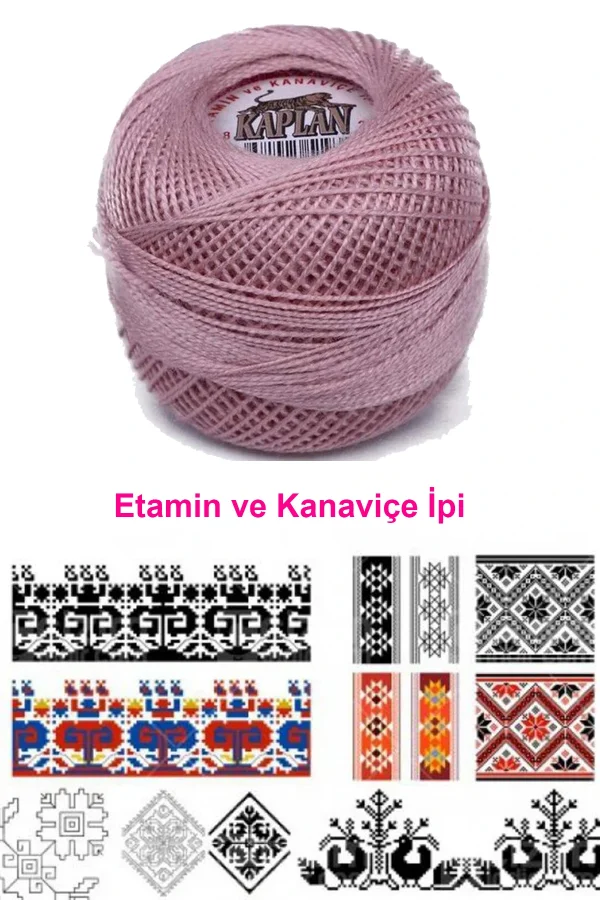 Kaplan Etamin Ve Kanaviçe İpi 8 No Kod/Renk: 202 - Royaleks