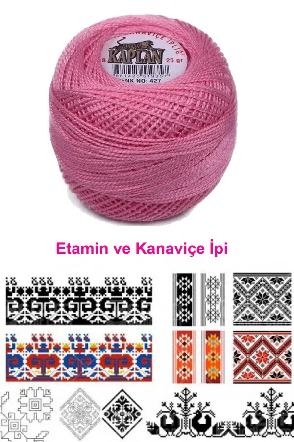 Kaplan Etamin Ve Kanaviçe İpi 8 No Kod/Renk: 427 - Royaleks