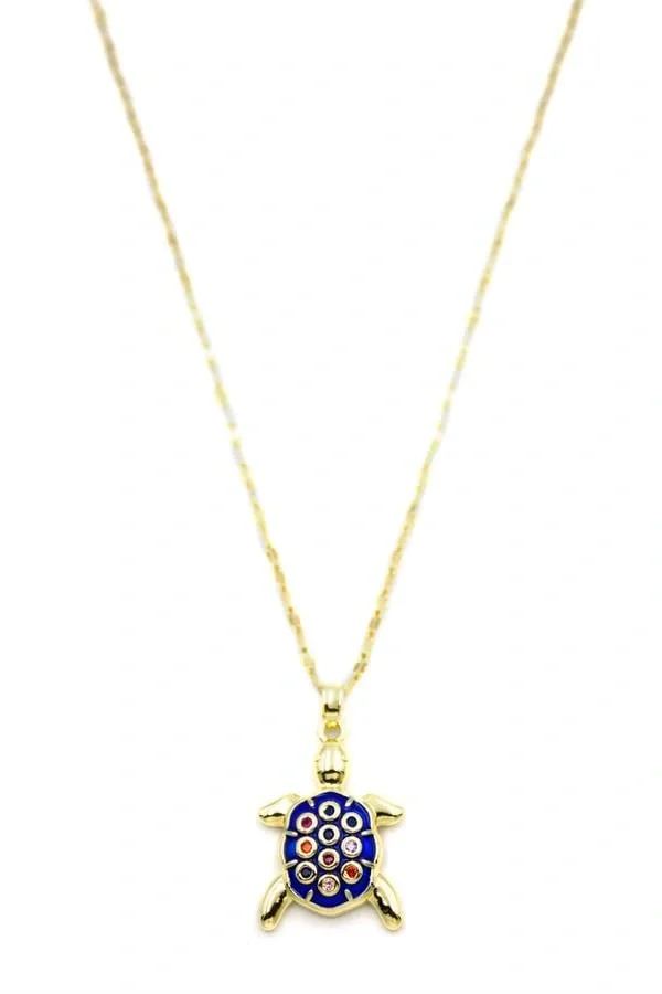 Kaplumbağa Kolye - Altın