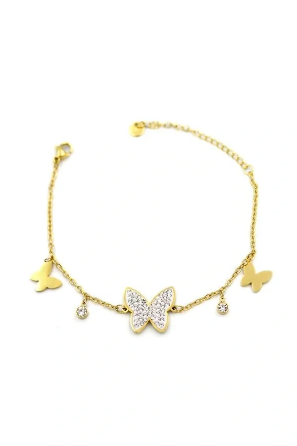 Kelebek Bileklik - Altın