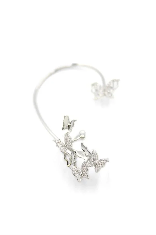 Kelebek Kıkırdak Küpe - Gümüş