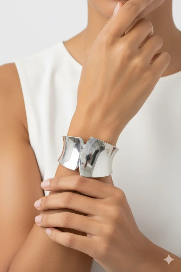 Kelepçe Bilezik - Gümüş