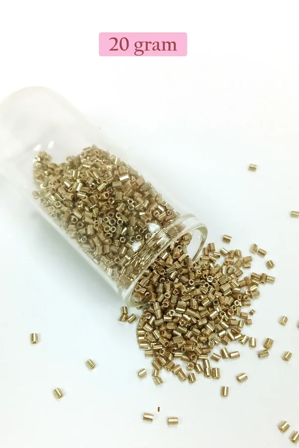Kesme Cam Boncuk 2mm - 20 Gram - Gold -BNC308