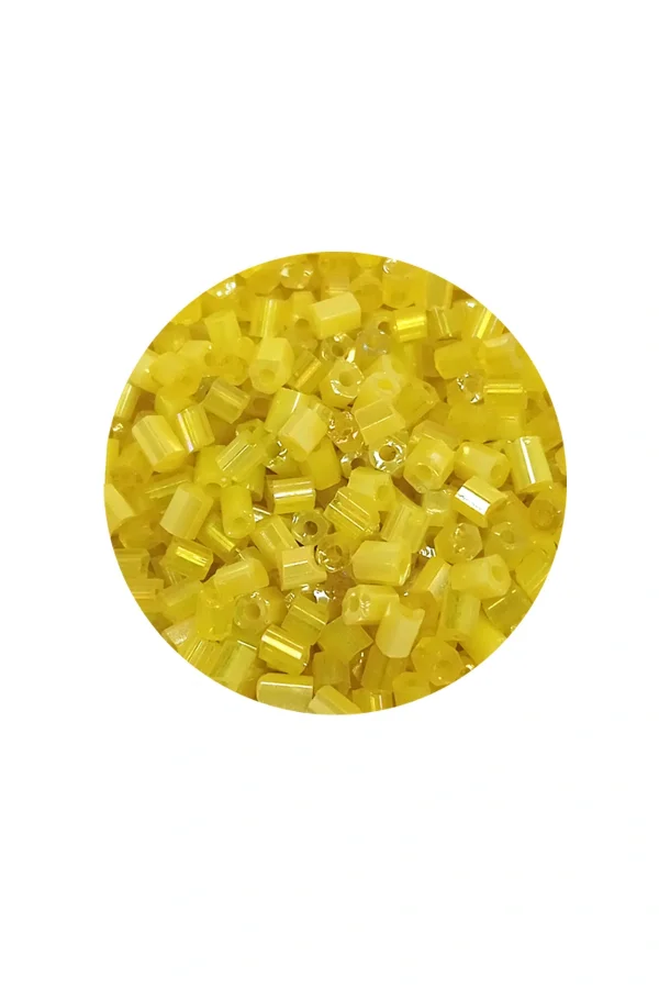 Kesme Cam Boncuk 2mm - 20 Gram - Koyu Sarı -BNC337